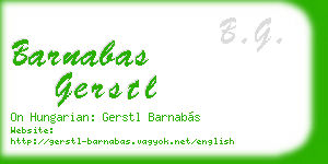barnabas gerstl business card